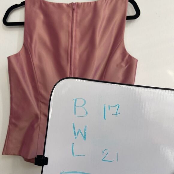 Michaelangelo Women's Pink Top Zip Up Sleeveless With Coat & Skirt Set Size 8 - Picture 13 of 15